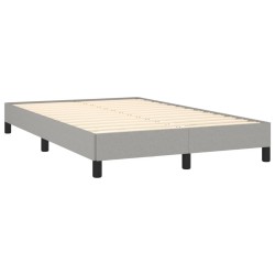 Sommier à lattes de lit et matelas gris clair 120x190 cm tissu 