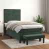 Sommier à lattes de lit et matelas Vert foncé 80x200 cm Velours 