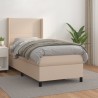Sommier à lattes de lit avec matelas Cappuccino 90x190 cm 
