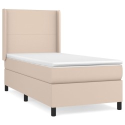 Sommier à lattes de lit avec matelas Cappuccino 90x190 cm 