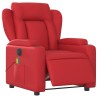 Fauteuil de massage inclinable électrique rouge similicuir 
