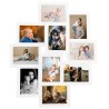 Collage de cadres photo de photo 10x(10x15 cm) Blanc MDF 