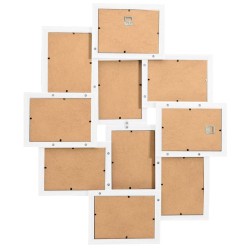 Collage de cadres photo de photo 10x(10x15 cm) Blanc MDF 