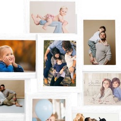 Collage de cadres photo de photo 10x(10x15 cm) Blanc MDF 