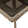 Ensemble à manger de jardin et coussins 5 pcs beige rotin verre 