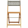 Ensemble à manger de jardin 5 pcs résine tressée et bois massif 