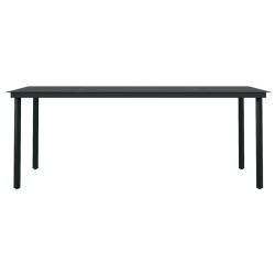 Ensemble à manger de jardin 7 pcs Noir 