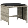 Ensemble à manger de jardin et coussins 9 pcs gris clair rotin 