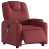 Fauteuil de massage inclinable électrique rouge bordeaux 