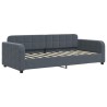 Lit de jour avec matelas gris foncé 90x190 cm velours 