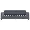 Lit de jour avec matelas gris foncé 90x190 cm velours 
