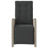 Ensemble de bistro 3 pcs et coussins gris clair résine tressée 