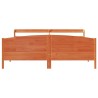 Cadre de lit sans matelas cire marron 180x200cm bois pin massif 