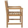 Chaises de jardin lot de 2 et coussins blanc crème Bois de teck 