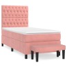 Sommier à lattes de lit et matelas Rose 80x200 cm Velours 