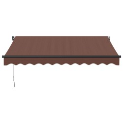 Auvent manuel rétractable marron 300x250 cm 