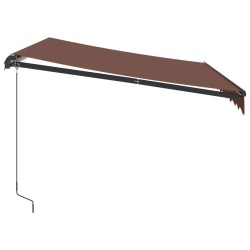 Auvent manuel rétractable marron 300x250 cm 