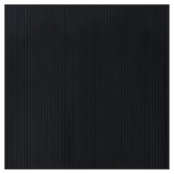 Tapis carré noir 100x100 cm bambou 