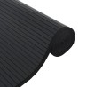 Tapis carré noir 100x100 cm bambou 