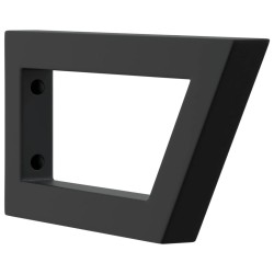 Supports d'étagères pour lavabo 2 pcs noir trapèze acier 