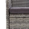 Ensemble à manger de jardin et coussins 5pcs Gris/noir 