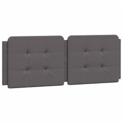 Lit avec matelas gris 120x200 cm similicuir 