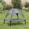 Lit pour chien avec auvent anthracite tissu Oxford et acier 