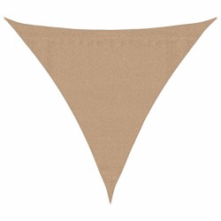 Voile d'ombrage 160 g/m² Taupe 3,6x3,6x3,6 m PEHD 
