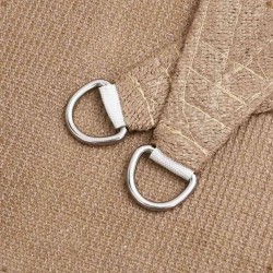 Voile d'ombrage 160 g/m² Taupe 3,6x3,6x3,6 m PEHD 