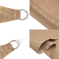Voile d'ombrage 160 g/m² Taupe 3,6x3,6x3,6 m PEHD 