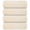 Serviettes de visage 4 pcs crème 30x30 cm 360 g/m² 100% coton 