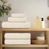 Serviettes de visage 4 pcs crème 30x30 cm 360 g/m² 100% coton 