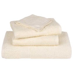 Serviettes de visage 4 pcs crème 30x30 cm 360 g/m² 100% coton 