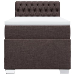 Sommier à lattes de lit avec matelas Marron foncé 90x200 cm 