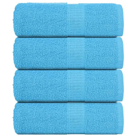 Serviettes d'invité 4 pcs turquoise 30x50cm 360 g/m² 100% coton 