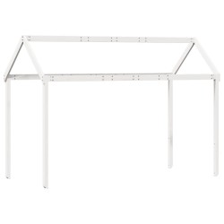 Lit haut sans matelas blanc 90x200 cm bois de pin massif 