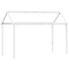 Lit haut sans matelas blanc 90x200 cm bois de pin massif 
