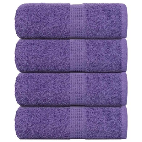 Serviettes d'invité 4 pcs violet 30x50 cm 360 g/m² 100% coton 