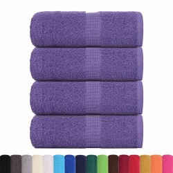 Serviettes d'invité 4 pcs violet 30x50 cm 360 g/m² 100% coton 