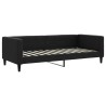 Lit de jour avec gigogne et matelas noir 90x200 cm tissu 