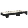 Lit de jour avec gigogne et matelas noir 90x200 cm tissu 