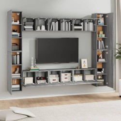 Ensemble de meubles TV 10 pcs Sonoma gris Bois d'ingénierie 