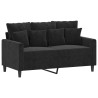 Ensemble de canapés 2 pcs avec coussins Noir Velours 