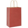 Sacs en papier 50 pcs avec poignées rouge 15x8x21 cm 