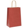 Sacs en papier 50 pcs avec poignées rouge 15x8x21 cm 