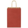Sacs en papier 50 pcs avec poignées rouge 15x8x21 cm 