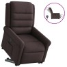 Fauteuil inclinable électrique marron foncé tissu 