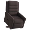 Fauteuil inclinable électrique marron foncé tissu 