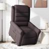 Fauteuil inclinable électrique marron foncé tissu 