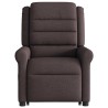 Fauteuil inclinable électrique marron foncé tissu 